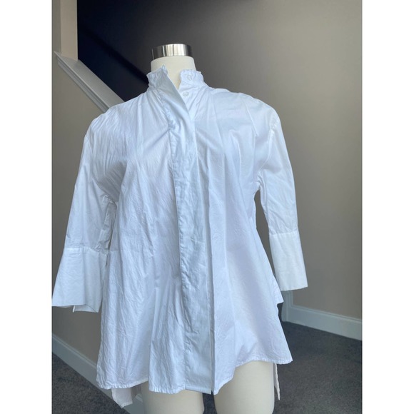 Who What Wear oversized button down with 3/4 length sleeves and pearl button, XS - Picture 5 of 10